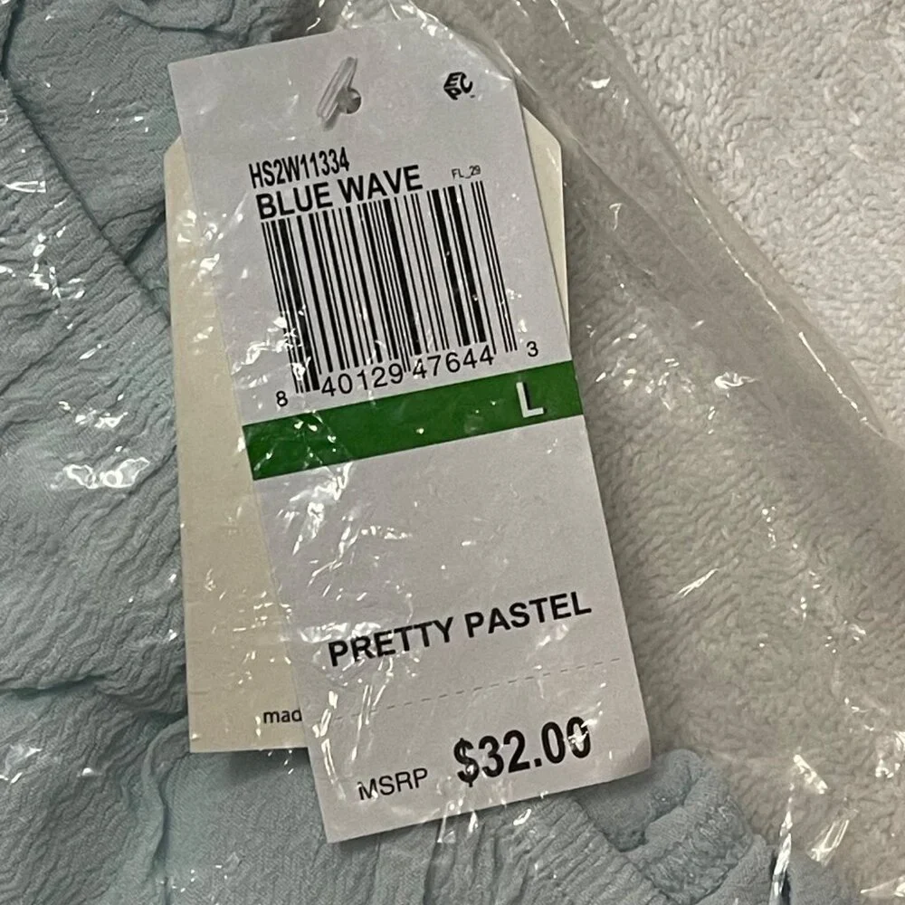 Hippie Rose Juniors' Ruffled Top - Blue Wave, Size L, New - Picture 3 of 6